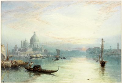 Ingang van het Grote Kanaal, Venetië door Myles Birket Foster